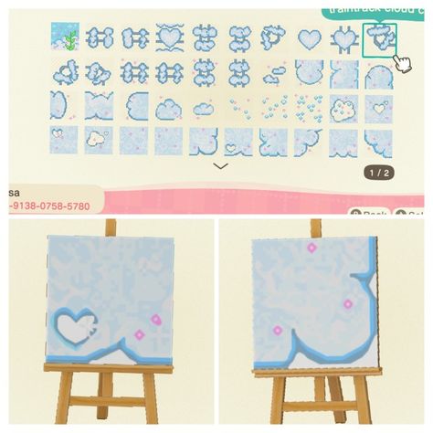 Acnh Cinnamoroll Custom Design, Animal Crossing Cloud Path, Cinnamoroll Acnh Design, Animal Crossing Cinnamoroll Design, Acnh Cloud Island, Cinnamoroll Animal Crossing, Kawaii Acnh Codes, Acnh Cinnamoroll, Anch Paths