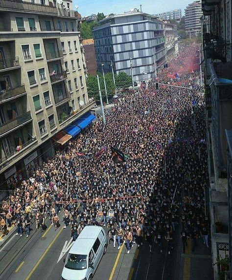 Ultras FC Basel in Geneva 25/05/2017 Fc Basel, Ultra Boys, Audi Tt, Basel, Geneva, City Photo, Street View