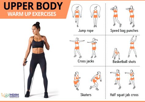 Get your upper body working with these sweat-inducing moves! #UpperBodyWorkout #WarmUp #IndianWorkouts  Visit Here: http://indianworkouts.com/ Upper Body Warm Up, Morning Workouts, Workout Warm Up, Morning Workout, Jump Rope, Upper Body Workout, Body Warmer, Upper Body, Abs Workout