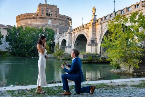 Proposals In Italy, European Proposal, Rome Proposal, Proposal Europe, Italy Proposal Amalfi Coast, Rome Romantic Couple, Rome Pictures, Engagement Ring Pictures, Surprise Wedding