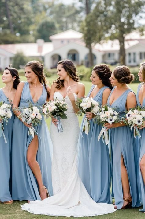 Bouquets For Blue Bridesmaids Dresses, Cyan Blue Bridesmaid Dresses, Smokey Blue Bridesmaid Dresses, Denim Blue Bridesmaids Dresses, Smokey Blue Wedding, Cornflower Blue Bridesmaid Dresses, Lima Photography, Blue Bridesmaids Dresses, Baby Blue Weddings