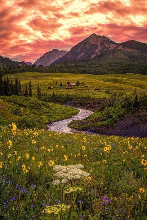 Yellowstone Landscape, Montana Sunset, Montana Sky, Colorado Aesthetic, Butte Montana, Crested Butte Colorado, Colorado Landscape, Landscape Painting Tutorial, Beautiful Scenery Photography