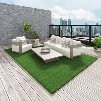 We set out to create premium synthetic grass patches that blended aesthetics and functionality. Artificial grass could weather the harshest sun or torrential rain. Providing you with year-round green and turf enjoyment, perfect for all indoor and outdoor projects. No mowing, no watering, safe for pets and children. | MoonQuake Green Grass Turf, Size 1.0 H x 118.1 W x 78.7 D in | Wayfair Lawn Turf, Grass Rug, Backyard Balcony, Synthetic Turf, Astro Turf, Relaxing Places, Artificial Turf, Garden In The Woods, Wooden Garden