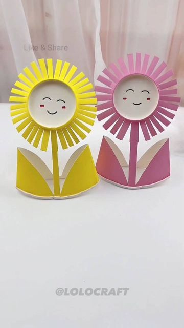 LOLO Gadgets on Instagram: "Craft ideas 💡 Follow for More 🙂👍🏻 #diy #diytutorial #crafts #craft_tutorial #craftroom #crafting #craft #paper #art #trending #viral #amazing" Children's Day Paper Crafts, Children Day Art And Craft, Children Day Craft Ideas For School, Fairy Art Projects For Kids, Spring Flowers Kids Craft, Paper Cup Flower, Paper Cup Crafts, Cup Flower, School Kids Crafts