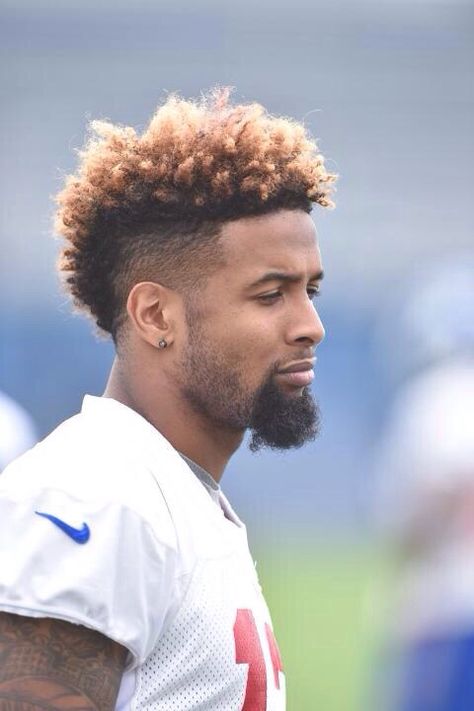 😻 Odell Beckham Haircut, Odell Beckham Jr Haircut, Beckham Haircut, Men Blonde Hair, Black Men Haircuts, Odell Beckham, Mohawk Hairstyles, Odell Beckham Jr, Pelo Afro