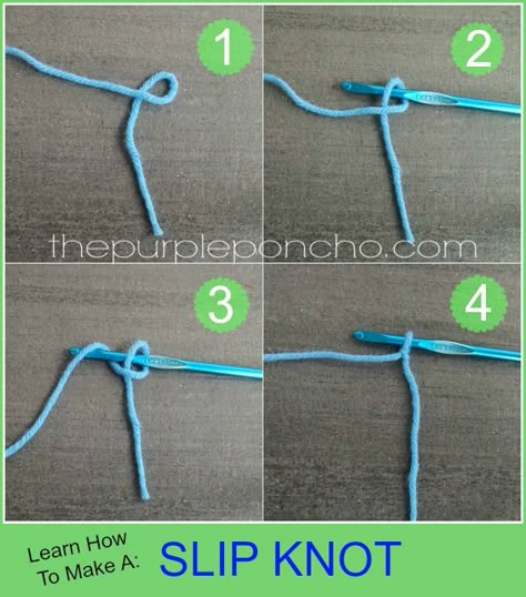 A Crochet Tutorial on how to make a slip knot. It’s the very basic start to crocheting and sometimes overlooked in the steps to crochet. So here’s my way to make a slip knot to get you … Slip Knot Crochet, How To Start Crochet, Crochet Chain Stitch, Beginning Crochet, Projek Menjahit, Crochet For Beginners Blanket, Slip Knot, Beginner Crochet Tutorial, Crochet Chain