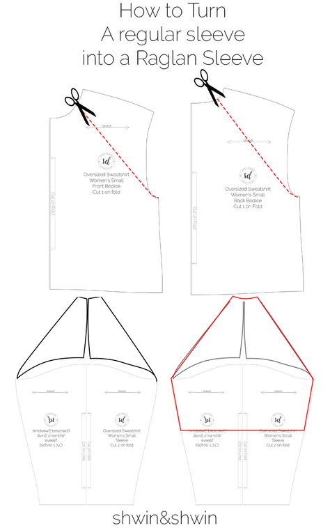 Raglan Sleeve Pattern, Sweatshirt Pattern, Sewing Sleeves, Sewing Tutorials Clothes, Couture Sewing Techniques, Sweatshirts Pattern, Couture Sewing, Clothes Sewing Patterns, Pattern Drafting