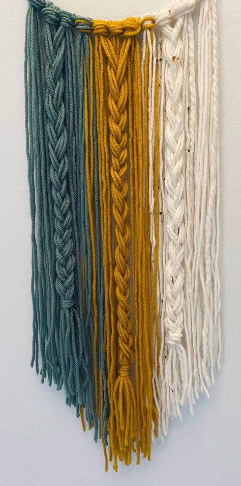 Braided Wall Hanging, Macrame Metal Hoop, Yarn Hoop Wall Hanging, Hoop Wall Decor, Unique Bedroom Decor, Diy Wall Hanging Yarn, Hoop Wall Hanging, Tassel Wall Hanging, Hanging Boho Decor