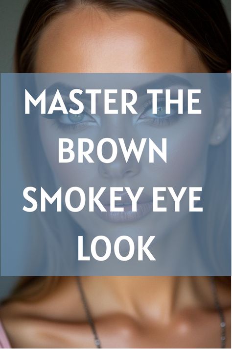 Master the Brown Smokey Eye Look Brown Smokey Eye Tutorial, Brown Smokey Eye, Smokey Eye Look, Dark Red Lips, Brown Smokey, Brunette Makeup, Smokey Eye Tutorial, Smokey Eye For Brown Eyes, Perfect Eyeliner