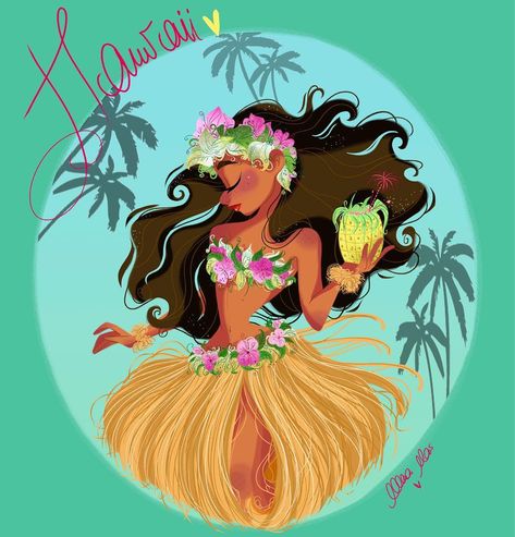 Hawaii happy women's day! #hawaii #hawaiian #worldladies #worldcolors #beautifulladies #art #artist #artwork #draw #drawing #drawingoftheday #picoftheday #girlsgeneration #illustrator #illustration #girlsinanimation #animation #sketchbook #disney #artist #nereamas #artistsoninstagram #artisticcommunity #pineapple #dailyart #womensday Hawaii Cartoon, Animation Sketchbook, Birthday Event Ideas, Hawaii Holiday, Eid Stickers, Happy Woman Day, Happy Women's Day, Hawaiian Art, Tiki Party