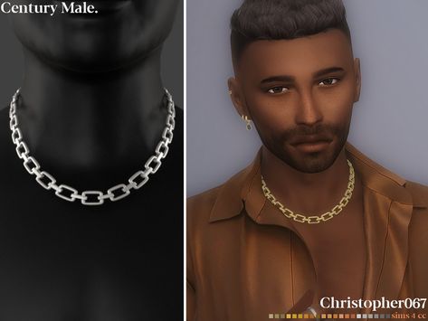 The Sims Resource - Century Necklace - Male Sims 4 Cc Maxis Match Accessories Male, Sims 4 Cc Chain Necklace Male, Sims 4 Male Chain, Sims 4 Male Necklace, 4 Piercings, Mods Ts4, Sims 4 Male, Sim4 Cc, Jeans With Chains