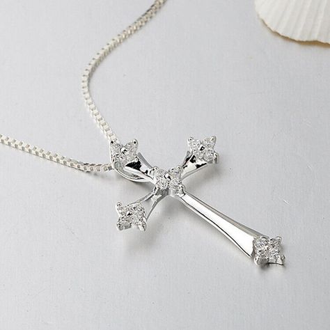 Check out Fashion Sterling Silver Cross Necklace For Women, the latest item I added on eBay! #eBay #eBaySeller Cross Necklace For Women, Silver Necklace For Women, Silver Cross Necklace, Sterling Silver Cross Necklace, Silver Jewelry Necklace, Jewelry Accessories Ideas, Cross Jewelry, Sterling Silver Cross, Cross Pendant Necklace