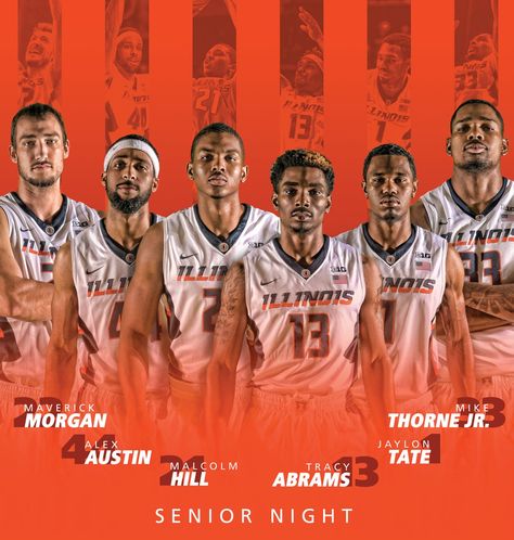 Illinois Senior Night Graphic Design, Senior Night Graphic, People Profile, Best Basketball Jersey Design, Football Event, Basketball Senior Night, Senior Posters, Sports Design Ideas, Senior Day