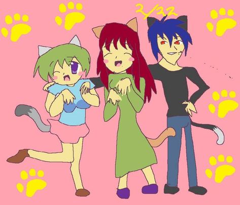 Raku Chan, Nyan Neko Sugar, Mermaid Man, Azumanga Daioh, Japanese Phrases, Girls Art, Deviant Art, Anime Cat, Popular Anime