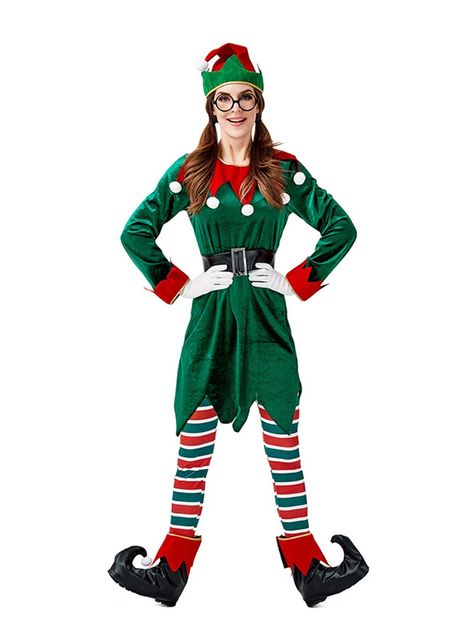 Christmas Elf Costume Ideas, Patrick Costume, Elf Costume Ideas, Christmas Parade Ideas, Cosplay Elf, Christmas Tree Outfit, Christmas Sweater Outfits, Christmas Elf Costume, Green Elf