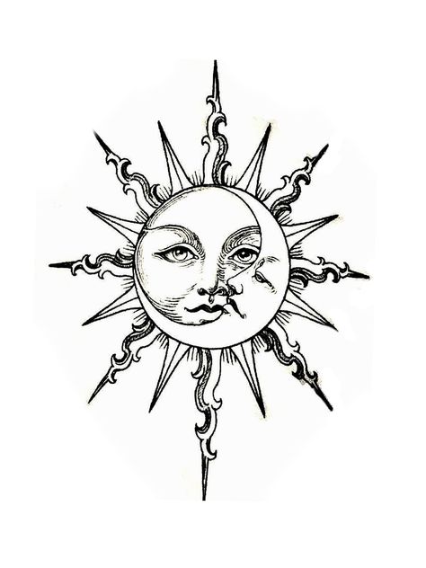 Sun And Moon Lower Back Tattoo, Sun And Moon Outline, Mexican Sun And Moon, Sun And Moon Painting, Celestial Tattoos, Traditional Tattoo Drawings, Upper Arm Tattoo, Black Line Tattoo, Moon Sun Tattoo