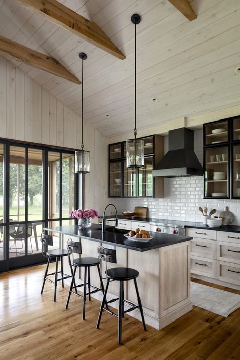 Tour Two Modern Rustic Waterfront Homes Filled with Vintage Finds - HAVEN Angular Architecture, Cabin Addition, Small Utility Room, House Plan With Loft, Barn House Design, Small Cottage Homes, Barn Houses, Port Townsend, Barn Style House Plans