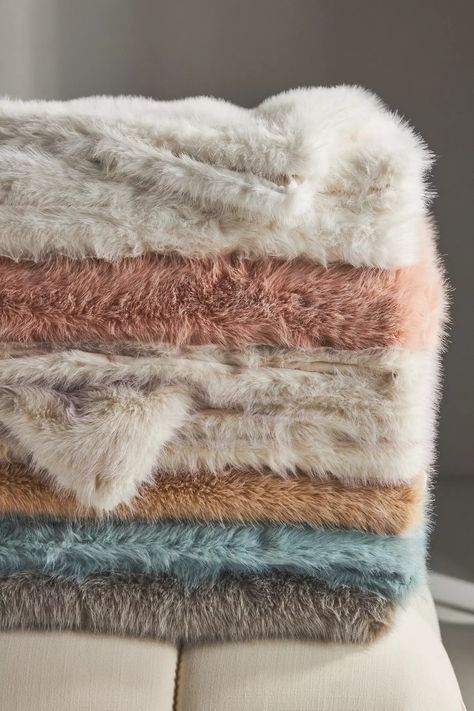 Chloe Tipped Faux-Fur Throw Blanket | Anthropologie Peaceful Home Decor, Faux Fur Throw Blanket, Peaceful Home, Beauty Advent Calendar, Fur Throw Blanket, Fur Throw, Faux Fur Throw, Bedroom Accessories, Bedding Shop