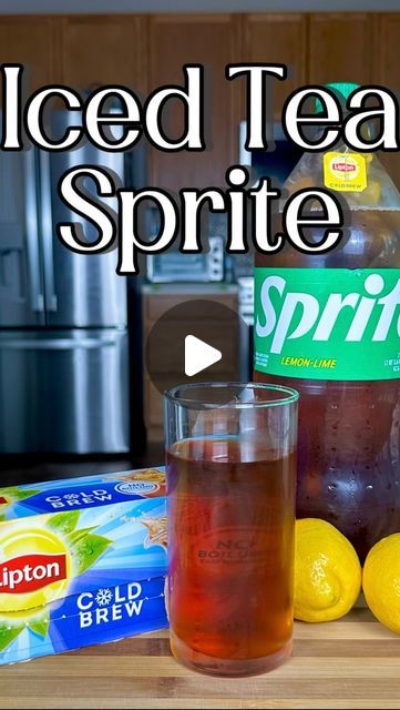 Sprite Tea, Ice Tea Recipe, Mock Cocktails, Yum Drinks, Iced Tea Recipes Homemade, Drinks Recipe, Making Iced Tea, Alcoholic Punch, Recipes Drinks