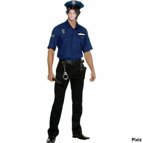 police Policeman Costume, Cop Halloween Costume, Police Officer Costume, Police Costume, College Guys, Clever Halloween Costumes, Hallowen Costume, Homemade Costumes, Fantasias Halloween