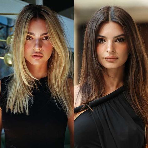 Going From Brunette To Blonde Ideas, From Blond To Brunette Before And After Balayage Highlights, Brunette Gone Blonde Before And After, Going From Brown Hair To Blonde, Brown Hair Vs Blond Hair, Blonde Hair To Black Hair Transformation, Brunette Hair Celebrities, Dark Brown Hair Vs Light Brown Hair, Hair Brunette To Blonde