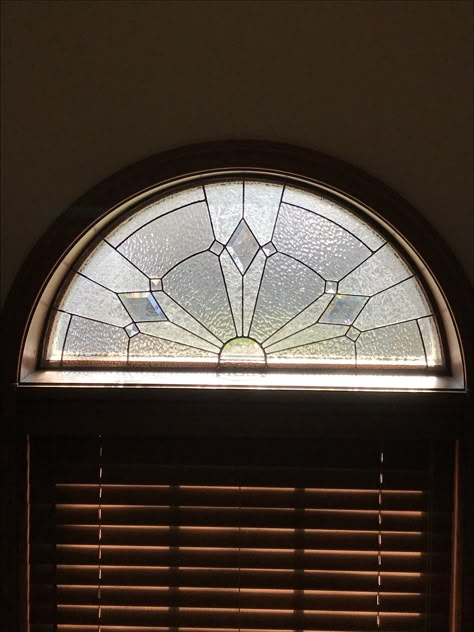 Stained Glass Arched Window, Moon Stained Glass Window, Kingfisher Drawing, Half Circle Window, Stained Glass Window Ideas, Circle Windows, Glass Window Ideas, Hanna House, Stained Glass Transom