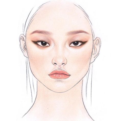 See this Instagram photo by @cosmic_haze • 561 likes Makeup Template, Illustration Face, Fashion Illustration Face, Template Art, Face Charts, Tree Drawings Pencil, Makeup Drawing, 얼굴 드로잉, Face Art Makeup