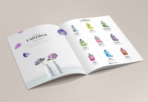 Shampoo Catalogue Design, Product Booklet Design, Detergent Product, Brochure Design Layout, Catalog Cover, Product Catalogue, Booklet Design, Cleaning Items, Plastic Ware