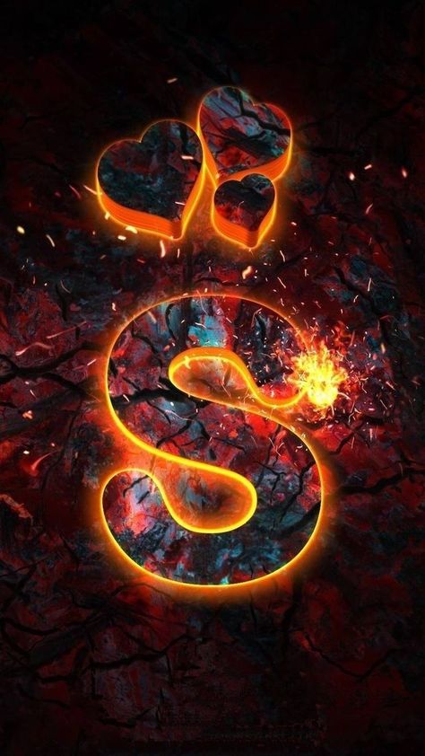 The Coolest Wallpapers, Fire Effect, Cracked Wallpaper, Simple Tattoos For Guys, S Letter Images, Art Alphabet, Letter Art Design, Alphabet Photos, Name Dp