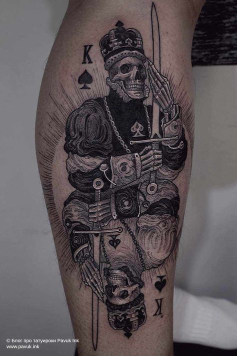 Pirate King Tattoo, Joker Card Tattoo, Playing Card Tattoos, Modern Art Tattoos, King Tattoos, Black Girls With Tattoos, Tattoo Style Drawings, Card Tattoo, Black Tattoo