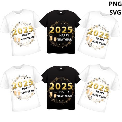 Golden Shirt, New Year Svg, Black Png, White Png, Happy New Year 2024, Year 2024, Shirt White, Happy New, Happy New Year