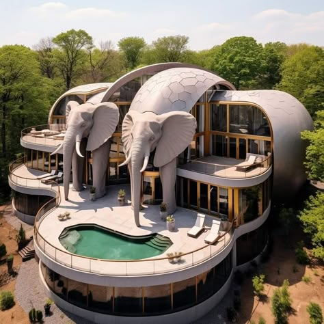 Unusual Homes, Unique House Design, Fantasy House, Cool House, Barndominium Ideas, Unique Homes, Barndominium, Amazing Architecture, Architecture Building