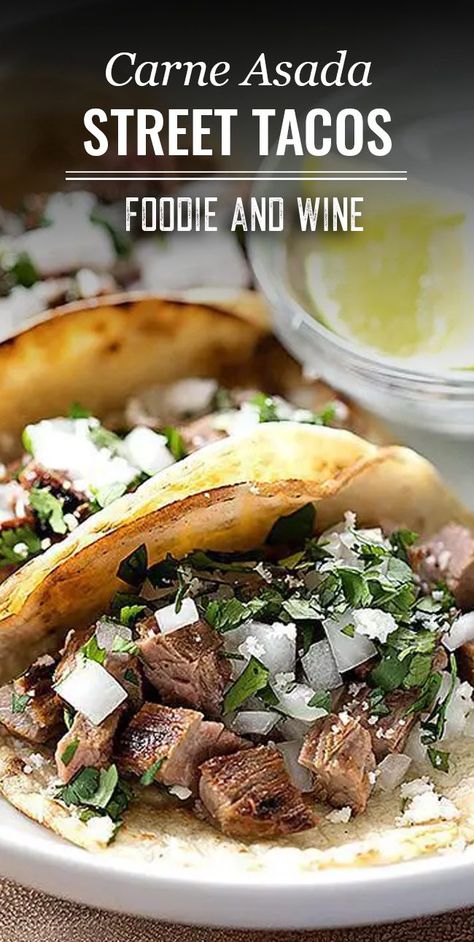 Juicy carne asada stuffed inside two soft corn tortillas and topped with onions and cilantro for an authentic Mexican street taco recipe. Carne Asada street tacos are the pinnacle of Mexican recipes. This steak street tacos recipe is perfect for taco Tuesday or Cinco de Mayo parties! #streettacos #streettacosrecipe #streettacossteak #streettacosrecipebeef #steakstreettacos #steakstreettacosrecipe #carneasadatacos #carneasadastreettacos Soft Corn Tortillas, Carne Asada Street Tacos, Asada Street Tacos, Mexican Street Tacos, Smoked Salsa, Street Taco Recipe, Pickled Banana Peppers, Street Taco, Grilling Ideas