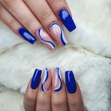 Posted by Zoe Scott: Welcome to the world of Blue Coffin Nail Designs, where we'll explore how this trend has taken the fashion world by storm. From serene pastels to bold... Blue Coffin Nail Designs, Small Sofa Designs, Navy Blue Nail Designs, Coffin Nail Designs, Blue Coffin Nails, Navy Blue Nails, Latest Nail Designs, Drip Nails, Racun Shopee