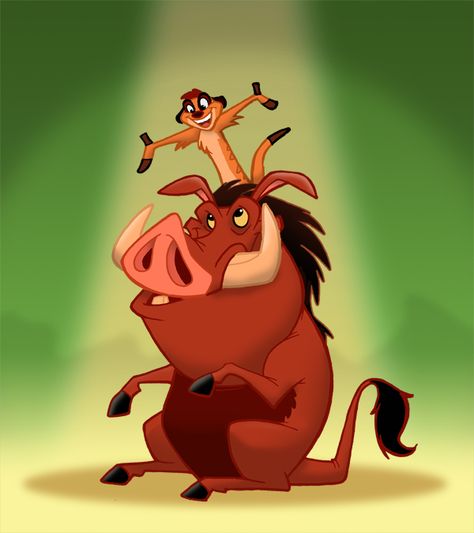 Pumbaa and Timon by toonbaboon.deviantart.com Lion King Images, Timon And Pumba, Disney Sidekicks, Lion King 1, Disney Sleeve, Lion King Pictures, Lion King 2, Timon And Pumbaa, Simba And Nala