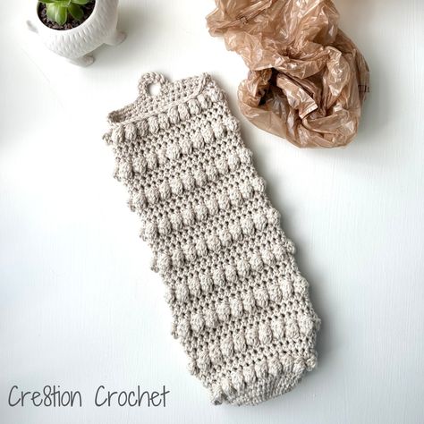 Crochet Plastic Bag Holder - A Crochet Pattern Review - Cre8tion Crochet Plastic Bag Crochet Holder, Crochet Clothes Pin Bag, Crochet Bag Holder For Plastic Bags, Crochet Plastic Bag Holder Free Pattern, Grocery Bag Holder Crochet, Crochet Bag Saver, Crochet Bag Holder Pattern, Crochet Plastic Bag Holder, Crochet Bag Holder