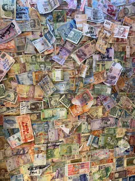 All different types of currency posted on board in shop in Edam, Netherlands Purple Drinks, All Currency, Crazy Wallpaper, Swag Cartoon, Netherlands Travel, Netherlands, Money, Office Decor, Favorite Quotes