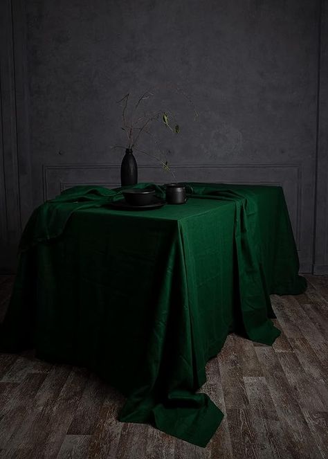 Amazon.com: D'Moksha Forest Green Tablecloth 60 x 120 Inch, Pure Linen Tablecloth 120 Inches Long, Christmas Tablecloth, Rectangle Tablecloth for Fall, Thanksgiving - Machine Washable, Earth Friendly - Hemstitch : Home & Kitchen Green Table Cloth, Dining Tablecloth, Rectangle Tables, Table Cloth Decorations, Green Tablecloth, Fabric Stains, Christmas Tablecloth, Outdoor Tablecloth, Green Table