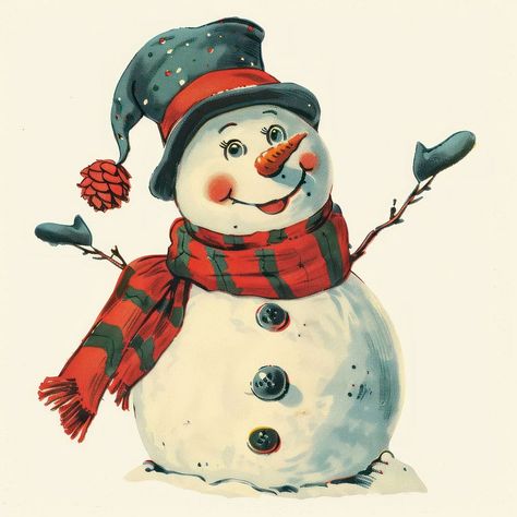 Download free image of Christmas snowman christmas character vintage. by Tung about background, cartoon, christmas, cute, and art 15572381 Cartoon Snowman, Hat Illustration, Background Cartoon, Illustration Christmas, Vintage Snowman, Winter Illustration, Animal Christmas, Cartoon Christmas, Collage Vintage