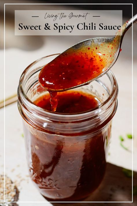 This delicious Easy Homemade Sweet and Spicy Chili Sauce uses six simple ingredients and can be prepared in minutes. Spicy Chili Sauce Recipe, Sweet And Spicy Chili, Spicy Chili Sauce, Sweet Chili Sauce Recipe, Chili Sauce Recipe, Condiment Recipes, Best Instant Pot Recipe, Homemade Seasonings, Spicy Chili