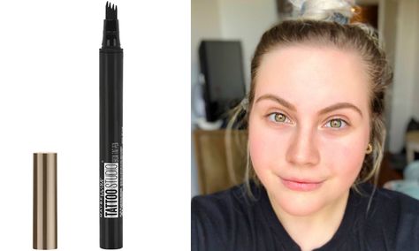 This Maybelline Tattoo Studio Brow Tint Pen Review Has Me Kissing Microblading Goodbye | elitedaily.com Mural Tattoo, Mobile Tattoo, Overplucked Eyebrows, Maybelline Tattoo Brow, Many Tattoos, Maybelline Tattoo, Inside My Head, Brow Tint, Guys Eyebrows