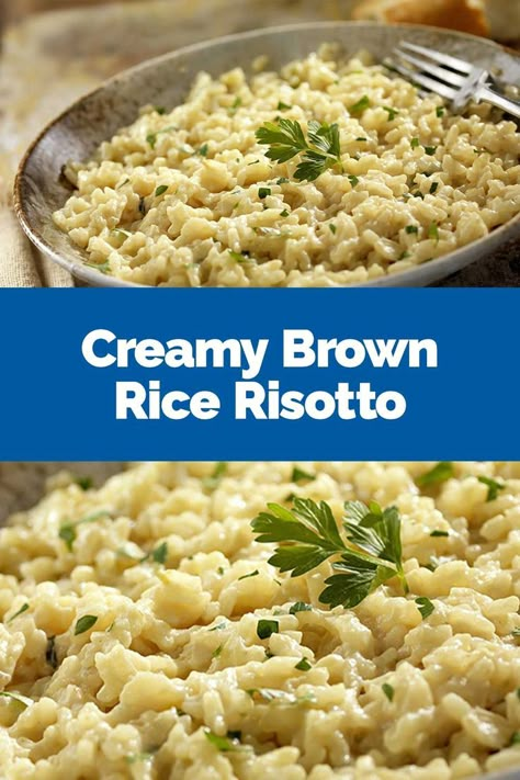 Creamy Brown Rice Recipes, Creamy Brown Rice, Jasmine Brown Rice Recipes, Instant Brown Rice Recipes, Brown Rice Recipes Seasoned, Healthy Brown Rice Recipes, Brown Rice Recipe, Brown Rice Risotto Recipes, Risotto With Brown Rice