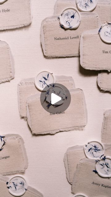 Papira • Alexandra Timita on Instagram: "Fabric place cards with dried floral wax seals, on deckled edged handmade paper. Textured details for a stylish summer wedding!" Diy Wedding Place Cards, Reception Signage, Gift Table, Dried Floral, Shop Ideas, Wedding Place Cards, Rustic Wedding Decor, Wax Seals, Place Cards