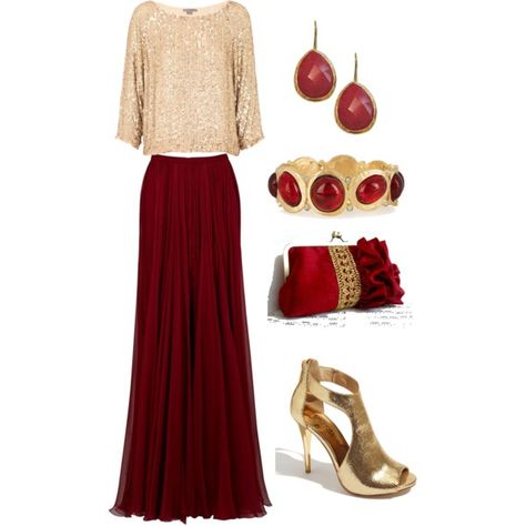 maroon and gold boho formal Maroon Accessories, Maroon And Gold Outfits For Women, Burgundy And Gold Outfit Ideas, Boho Formal, Eclectic Chic, Gold Outfit, Color Combinations For Clothes, Boho Eclectic, Fashion Inspiration Board