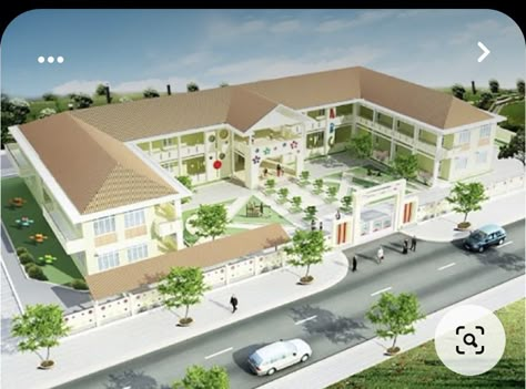 School Building Plans, School Floor Plan, Urban Spaces Design, Building Design Plan, Hotel Floor Plan, School Building Design, Bangunan Minecraft, Little House Plans, City Layout