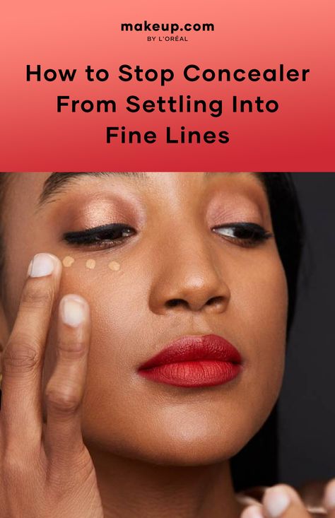 How to Apply Concealer Smoothly Fine Line Makeup, Fine Lines Under Eyes, Under Eye Creases, Under Eye Lines, Makeup Basics, Under Eye Makeup, Eye Skin Care, How To Apply Concealer, Under Eye Wrinkles