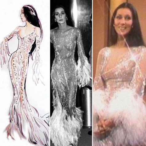 Cher Outfits 70s, Cher Dresses, Cher Bob Mackie, Cher 70s, Cher Fashion, Cher Looks, Cher Dress, The Cher Show, Dresses 70s