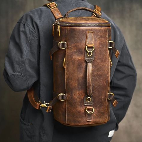 Discover a vast array of backpacks, wallets, and travel bags on QuickBeBuy. Elevate your style and functionality today!" Leather Bag Design, Diy Leather Projects, Leather Backpack For Men, Leather Bag Pattern, Luggage Bags Travel, Commute To Work, Leather Luggage, Leather Projects, Leather Gifts