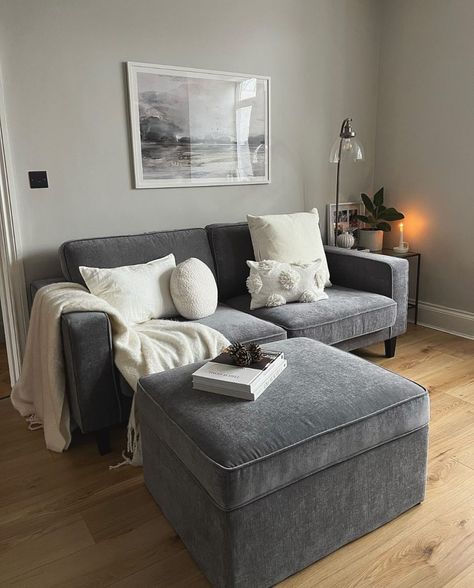 35 Sophisticated Dark Grey Couch Living Room Ideas Room With Grey Couch, Grey Couch With Chaise, Dark Grey Sofa Small Living Room, Living Room Inspiration Dark Grey Couch, Sofa Gray, Apartment Grey Couch, Living Room Inspo Dark Grey Couch, Gray Living Room Furniture, Gray Couch Living Room Decor