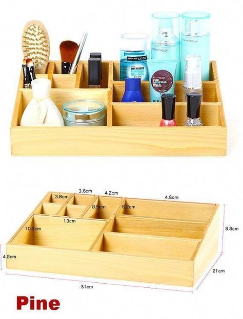 Weather Wood Diy, Wood Makeup Organizer, Wooden Makeup Organizer, Diy Makeup Organizer, Reclaimed Wood Diy, Wood Gifts Diy, Rangement Makeup, Penyimpanan Makeup, Diy Wood Stain